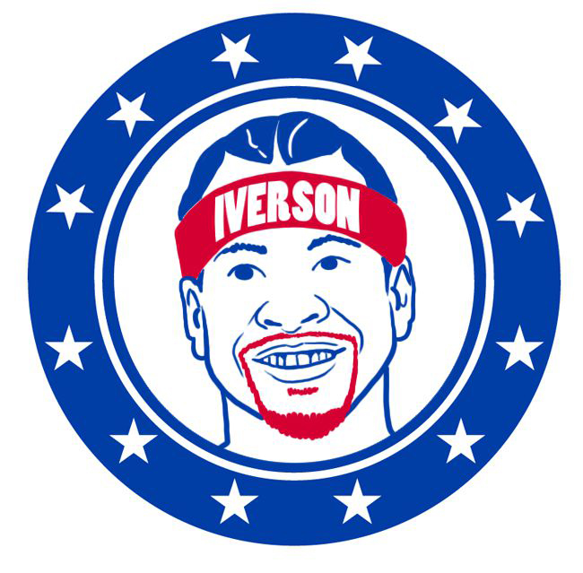 Philadelphia 76ers Iverson Logo fabric transfer